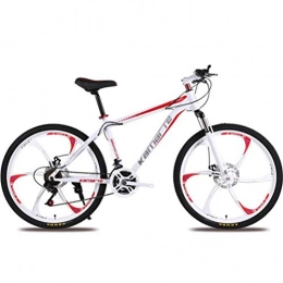 YOUSR Fahrräder YOUSR Unisex-Mountainbikes, 24-Zoll-Rad City Road Fahrrad Radfahren Herren MTB Variable Geschwindigkeit White Red 27 Speed