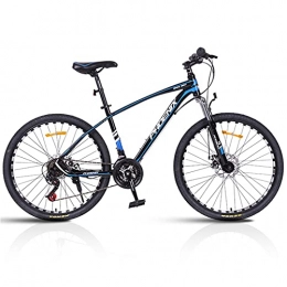 YSXFS Mountainbike, Stahlrahmen Mountainbike, 26-zoll-24-gang-fahrrad-fahrrad-stoß-absorption Front Gabel Road Bikes Verschleißfestes Reifen Pendler-Bike(Color:Blau)