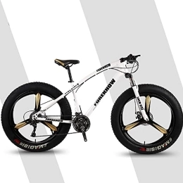 YUEGOO Mountainbike YUEGOO Wheel Mountain Bikes, Adult Fat Tire Mountain Trail Bike, Mit Hohem Kohlenstoffstahl Rahmen, Herren Jugend / Erwachsener Fettreifen Mountainbike / Weiß / 20 -Zoll 30Speed