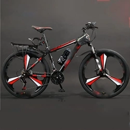 YXGLL Fahrräder YXGLL 24 27-Gang-Fahrradrahmen, vollgefedertes Mountainbike, 26-Zoll-Fahrrad mit doppelter Stoßdämpfung, mechanischer Scheibenbremsenrahmen (red 27 Speed)