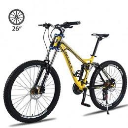 YXYLD Fahrräder YXYLD Erwachsenes Mountainbike, 26-Zoll-27-Gang-Doppelscheiben-Ölbremse-Mountainbike, Aluminiumlegierungsrahmen, kann 150 kg tragen, vollgefedertes Fahrrad, für Bergstraße