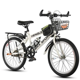 ZXCVB Fahrräder ZXCVB 20 / 22 / 24 Zoll Mountainbike Adult Jugend Hardtail MTB Carbon Stahlrahmen Front V-Bremse Außen Geeignet Für 120-170cm, White-22inch