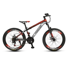 ZXQZ Fahrräder ZXQZ Mountainbikes, 24-Gang-Fahrräder für Jugendliche mit Mechanischen Scheibenbremsen Vorne und Hinten, für 140-170cm Jungen und Mädchen (Color : Red)
