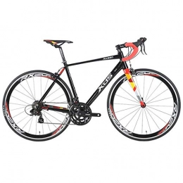 DJYD Fahrräder 14 Speed ​​Rennrad, Männer Frauen Leichtes Aluminium-Rennrad, Erwachsener Stadt-Pendler-Fahrrad, Anti-Rutsch-Bikes, Grau, 460MM FDWFN (Color : Black, Size : 510MM)