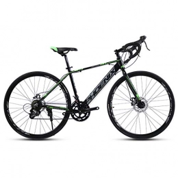 DJYD  Adult Rennrad, 14 Geschwindigkeit 700C Räder Straßen-Fahrrad, Alu-Rahmen-Fahrrad mit Scheibenbremsen, ideal for unterwegs oder Dirt Trail Touring, grau FDWFN (Color : Grey)