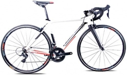 Suge Fahrräder Adult Rennrad, Profi 18-Speed Racing Fahrrad, Ultra-Light Alurahmen Doppel-V Bremse Rennrad, ideal for die Strae oder Schmutz Trail Touring, Weiss, TA30 (Color : White, Size : X6)