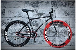 Aoyo  Aoyo Fahrräder, Rennrad, Fahrrad, Fahrrad, Fixed Gear, Single Speed, Fahrrad, Reverse-Bremsanlage, 26 Zoll, Fahrrad, High Carbon Stahl, Rennrad, (Color : Black Red)