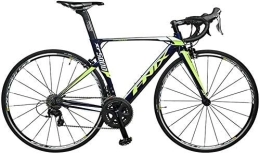 AYHa Rennrad, 22 Geschwindigkeit Leichte Aluminium-Straßen-Fahrrad, Männer Frauen Rennrad, Carbon-Faser-Gabel, Stadt-Pendler-Fahrrad,Blau,500