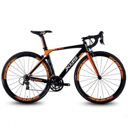 AZYQ Fahrräder AZYQ 20-Gang-Rennrad, leichtes Aluminium-Rennrad, Schnellverschluss-Rennrad, perfekt fr Touren auf Straen- oder Schotterwegen, orange, 460 mm Rahmen, Orange, 510MM Rahmen