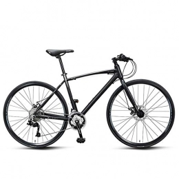 AZYQ Fahrräder AZYQ 30-Gang-Rennrad, Erwachsenen-Pendlerfahrrad, leichtes Aluminium-Rennrad, 700 * 25C-Räder, Rennrad mit Doppelscheibenbremse, grau, Schwarz