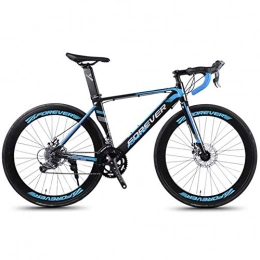 BCX Fahrräder BCX 14-Gang-Rennrad, Aluminiumrahmen-Rennrad, Herren-Damen-Rennrad mit mechanischen Scheibenbremsen, City Commuter-Fahrrad City Utility Bike, Orange, Blau