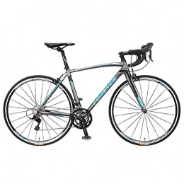 BCX Rennräder BCX Erwachsenen-Rennrad, ultraleichtes 18-Gang-Fahrrad aus Aluminiumlegierung, 700 * 25C-Reifen, City Utility-Fahrrad, perfekt für Straßen- oder Dirt-Trail-Touren, schwarz, Blau