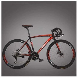 BCX Fahrräder BCX Rennrad, ultraleichtes Fahrradrahmen für Erwachsene mit hohem Kohlenstoffgehalt, Carbon-Gabel-Ausdauer-Rennrad, City Utility-Fahrrad, 3-Speichen-Schwarz, 27-Gang, rot, 27 Geschwindigkeit