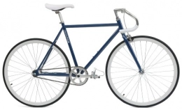 Critical Cycles Rennräder Critical Cycles Classic Fixed-Gear Single-Speed Urban Road Bike with Pista Drop Bars, Mitternachtsblau, 43 cm / X-Small