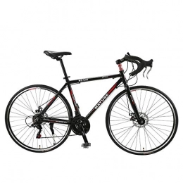 cuzona Fahrräder cuzona 700C Rennrad 21 / 27 / 30 Geschwindigkeit ultraleichte Aluminiumlegierung Rahmen Doppelscheibenbremse hochwertige Student Adult Rennrad-Fahrrad-27S_Black_red