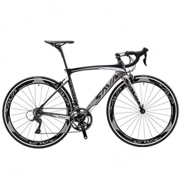 cuzona Fahrräder cuzona Rennrad 700c Carbon Rennrad Speed Carbon Rennrad Carbon Bike mit Shimano 105 R7000 EU de Route-Black_Grey_44cm_China