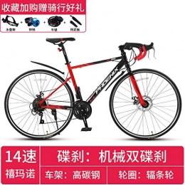 cuzona Rennräder cuzona Rennrad gebogener Lenker Rennrad Variable Geschwindigkeit Mnner und Frauen gebrochener Wind Rennrad-14-Gang Shimano schwarz rot