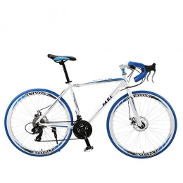 Domrx Rennräder Domrx Curved Handle Rennrad 21-Gang-Spezialspiel Ultraleichte Doppelscheibenbremse mit kohlenstoffhaltigem Stahl-Weiß-Blau