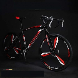 Mhwlai Rennräder Doppelscheibenbremse Rahmen Aus Kohlenstoffhaltigem Stahl, 27-Gang-Bikes, 26-Zoll-Rennrad, Männer, Frauen, Rennräder Für Erwachsene - Mountainbike, Schwarz