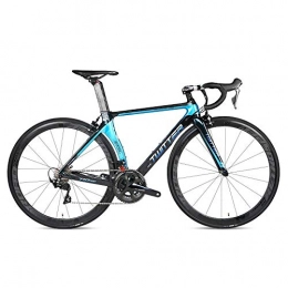 Edman Fahrräder Edman Fahrrad, farbwechselndes ultraleichtes Carbon-Rennrad, 22-Gang-Räder mit 700 ° C, rutschfeste Griffe, Rennwagen mit brechendem Wind-Schwarz Blau_54cm