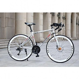  Rennräder Esshangmao. Hzz-Student Fahrrad 27-Zoll-MZ-C30 Aluminium-Legierung Rennrad mit Doppelscheibenbremse 700C mit Variabler Geschwindigkeit 27 Geschwindigkeit (Color : Titanium Silver)