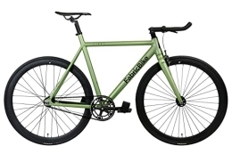 FabricBike Fahrräder FabricBike Light - Fixed Gear Fahrrad, Single Speed Fixie Starre Nabe, Aluminium Rahmen und Gabel, Räder 28", 4 Farben, 3 Größen, 9.45 kg (Größe M) (Light Cayman Green, L-58cm)