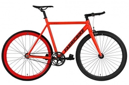 FabricBike Fahrräder FabricBike Light - Fixed Gear Fahrrad, Single Speed Fixie Starre Nabe, Aluminium Rahmen und Gabel, Räder 28", 4 Farben, 3 Größen, 9.45 kg (Größe M) (Light Red & Black, M-54cm)