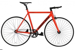FabricBike  FabricBike Light - Fixed Gear Fahrrad, Single Speed Fixie Starre Nabe, Aluminium Rahmen und Gabel, Räder 28", 4 Farben, 3 Größen, 9.45 kg (Größe M) (Light Red & White, S-50cm)