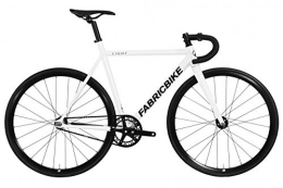 FabricBike Fahrräder FabricBike Light PRO - Fixed Gear Fahrrad, Single Speed Fixie Starre Nabe, Aluminium Rahmen und Gabel, Räder 28", 4 Farben, 3 Größen, 8.45 kg (Größe M) (Light Pro Glossy White, M-54cm)