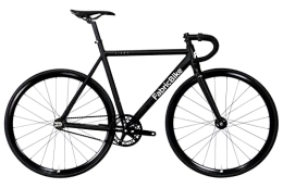 FabricBike Fahrräder FabricBike Light PRO - Fixed Gear Fahrrad, Single Speed Fixie Starre Nabe, Aluminium Rahmen und Gabel, Räder 28", 4 Farben, 3 Größen, 8.45 kg (Größe M) (Light Pro Matte Black, M-54cm)