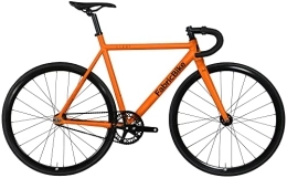 FabricBike Rennräder FabricBike Light PRO - Fixed Gear Fahrrad, Single Speed Fixie Starre Nabe, Aluminium Rahmen und Gabel, Räder 28", 6 Farben, 3 Größen, 8.45 kg (Größe M) (Light Pro Army Orange, S-50cm)