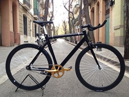 Mowheel Rennräder Fahrrad fixie2-golden-black- monomarcha / Fixie Single Speed.