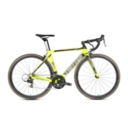  Rennräder Fahrrad für Erwachsene Speed Carbon Road Bike Groupset 700Cx25C Reifen (Color : Yellow, Size : 22_46CM)