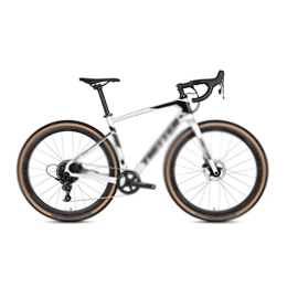  Rennräder Fahrräder für Erwachsene Road Bike 700C Cross Country 11 Speed 40C Reifen für hydraulische Bremskettenschaltung (Color : White, Size : 11_48CM)