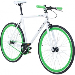 Galano Fahrräder Galano 700C 28 Zoll Fixie Singlespeed Bike Blade 5 Farben zur Auswahl, Rahmengrösse:53 cm, Farbe:Weiss / grün