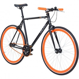 Galano Fahrräder Galano 700C 28 Zoll Fixie Singlespeed Bike Blade 5 Farben zur Auswahl, Rahmengrösse:56 cm, Farbe:Schwarz / Orange