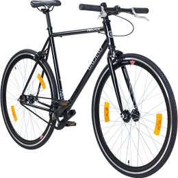 Galano Rennräder Galano 700C 28 Zoll Fixie Singlespeed Bike Blade 5 Farben zur Auswahl, Rahmengrösse:59 cm, Farbe:schwarz / schwarz