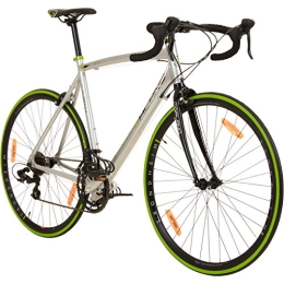 Galano  Galano 700C 28 Zoll Rennrad Vuelta Sti 4 Rahmengrößen 2 Farben, Farbe:grau / grün, Rahmengrösse:62 cm