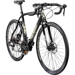 Galano Fahrräder Galano Cyclocross 700c Gravel Bike Cross Fahrrad Rennrad 28" Gravel Trail 14Gang (anthrazit / Creme, 55 cm)