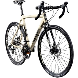 Galano  Galano Cyclocross 700c Gravel Bike Cross Fahrrad Rennrad 28" Gravel Trail 14Gang (Creme / anthrazit, 55 cm)