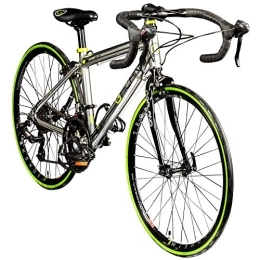 Galano Fahrräder Galano Rennrad 24 Zoll Jugendfahrrad Rennfahrrad für Jugendliche Vuelta 14 Gänge (Silber, 35, 5 cm)
