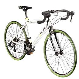 Galano Fahrräder Galano Rennrad 26 Zoll Jugendrad Vuelta STI Jugendfahrrad 14 Gänge Fahrrad (weiß / grün, 44 cm)