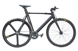 GODSPEED-Bikes Rennräder GODSPEED-Bikes Singlespeed Fixie 700C 28" Fahrrad Rennrad Leichter Aluminium Aero-Rahmen Schwarz matt Speedy 3 - SXF (58cm (Ab Körpergröße: 181cm))