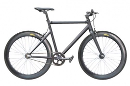 Godspeed Fahrräder Godspeed Singlespeed Fixie 700C 28" Fahrrad Rennrad Leichter Aluminium Aero-Rahmen Fast 60 - KUL Schwarz matt (55 cm)