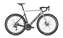 Derby Fahrräder Herren Rennrad 28 Zoll Silber - Focus Izalco Max Disc 9.7 Road Race - Shimano Ultegra Di2 Schaltung, Carbon Rahmen