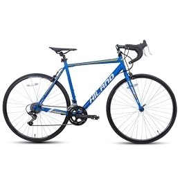 Hiland Fahrräder Hiland Rennrad 700c Stahlrahmen mit 14 Gang-Schaltung 54cm Blau klemmbremse Racing Bike City Pendlerfahrrad für Damen und Herren