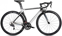 HongLianRiven Rennräder HongLianRiven BMX Rennrad, 22 Speed-700C * 23C Mnner und Frauen Bike, High Modulus Carbon-Faser-18K-Rahmen-Fahrrad, Gebrochenes Wind Rahmen 6-24 (Color : Silver)
