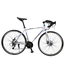 Hyuhome Fahrräder Hyuhome Rennrad für Männer und Frauen, 700C Aluminiumlegierung Bend-Lenker Racing mit Shimano SORA 30 Gang-Kettenschaltung und Doppelscheibenbremse, White Blue
