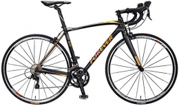 IMBM Fahrräder IMBM Adult Rennrad, 18 Speed-Ultra-Light Aluminium Rahmen Fahrrad, 700 * 25C ​​Reifen, Stadt-Dienstprogramm Fahrrad, ideal for unterwegs oder Dirt Trail Touring (Color : Black)