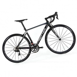 JKAINI Rennräder JKAINI Straßen-Fahrrad-22-Speed ​​Bikes Carbon Fiber-Rahmen-Straßen-Fahrrad Rennen Für Männer Und Frauen Erwachsener Black R7000-22 Speed -44CM